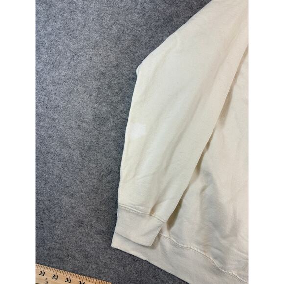 VINTAGE 90s Sweatshirt Womens Large White Embroidered Cardinal Birds Crew Neck - Picture 4 of 5